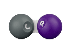 Étui à lentilles de contact - Gris et violet 