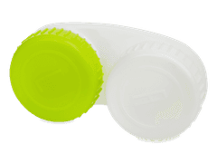 Étui à lentilles L/R - Vert & Blanc 