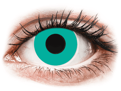 CRAZY LENS - Solid Turquoise - journalières non correctrices