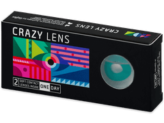 CRAZY LENS - Solid Turquoise - journalières correctrices (2 lentilles)