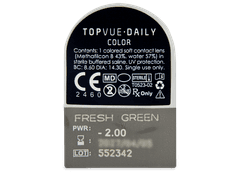 TopVue Daily Color - Fresh Green - journalières correctrices (2 lentilles)