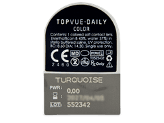 TopVue Daily Color - Turquoise - journalières non correctrices (2 lentilles)