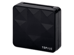 Étui à lentilles avec miroir TopVue - motif pyramidal 