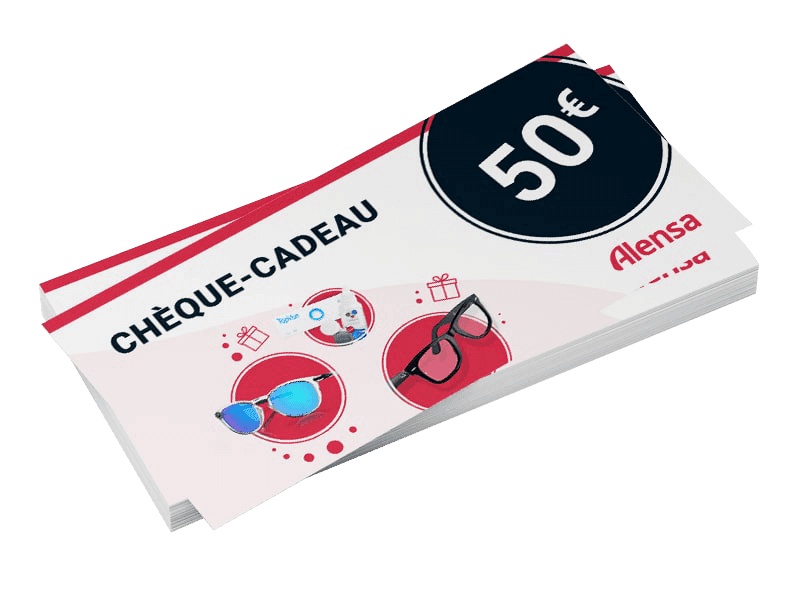 Un chèque-cadeau de 50 € pour acheter des lentilles et des lunettes 
